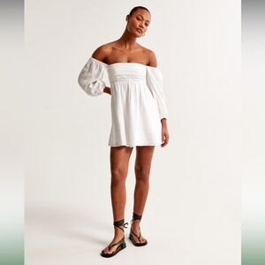 Abercrombie Off the Shoulder White Dress